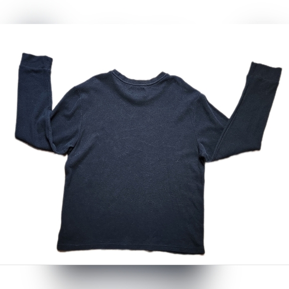 Warehouse One Mens Ribbed Knit Black Shirt Size XL - Picture 4 of 4